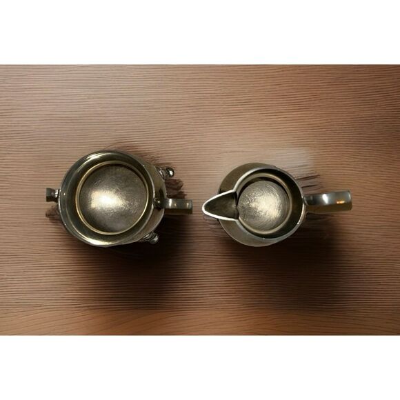 Williamsburg Restoration Kirk Stieff Pewter Cream CW81-7, Sugar CW82-7 Set - Picture 3 of 5